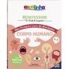 Capa do livro Escolinha MONTESSORI Meu P livro Atividades: Corpo Humano