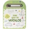 Capa do livro Desenhe, Apague e Crie: Veículos